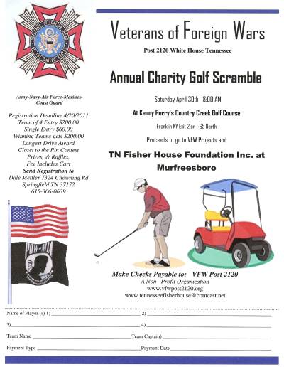 Golf Scramble Entry Form