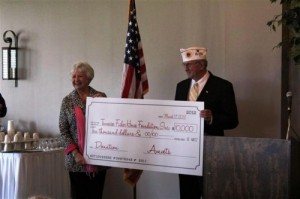 AMVETS State Chairman presenting check