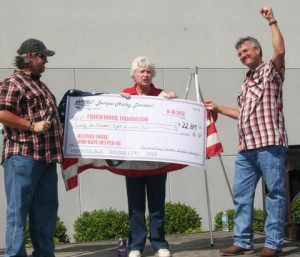 Scott, Andy and Tom with THE CHECK