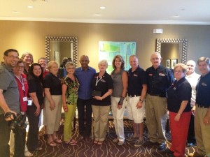 The Gang is all here!  TN Fisher House Board Members, Volunteers, House Manager, with Montel
